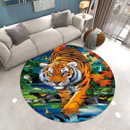 Tapis imprimé 3D jungle moderne en flanelle haute densité - 2