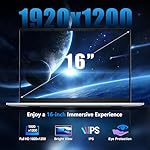 Gaming Laptop | 16 Inch FHD Display (1920 x 1200) | 12th N100 Laptop Computer | 16GB RAM 512GB SSD | Supports 180 Angle Opening | Bluetooth | Backlit Keyboard | Windows 11 Pro. - Image 3