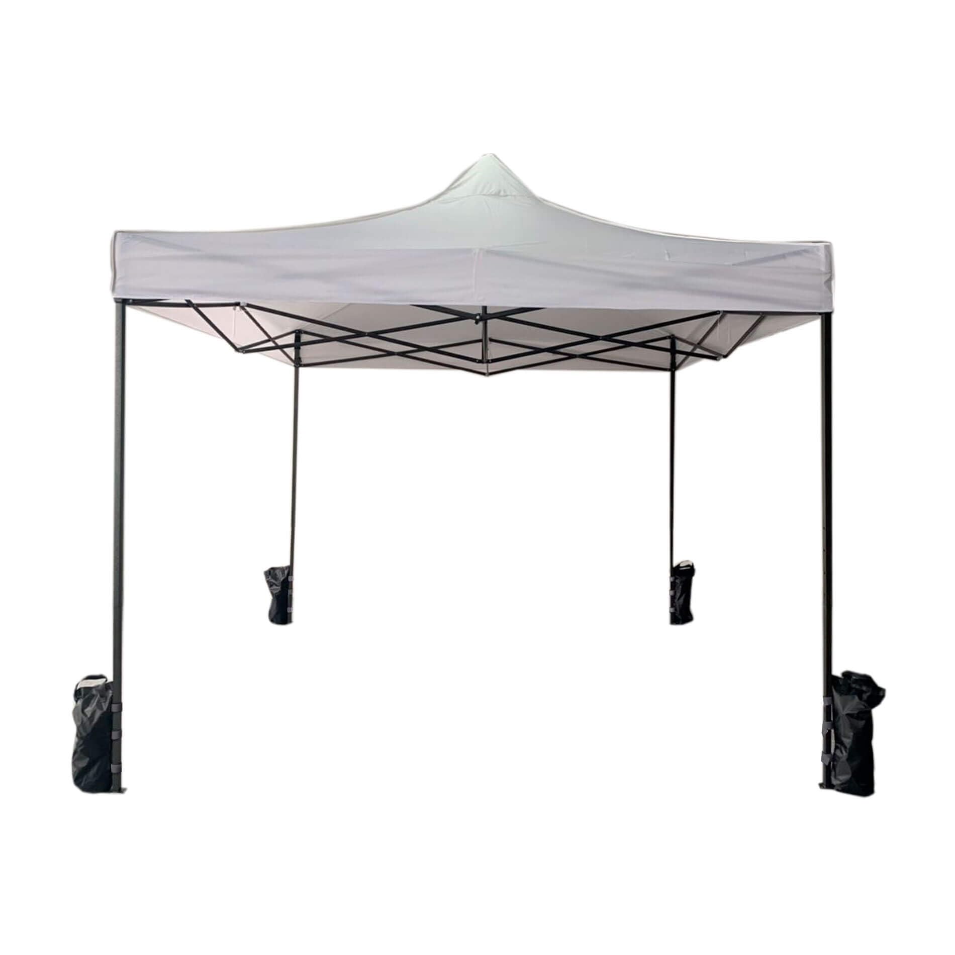Rebecca Mobili Tonnelle en Accordéon Pavillon Blanc avec 4 Sacs de Poids Polyester Métal avec Sac de Transport Foires Terrasse Fêtes - 3,1x3x3 m (H x L x P) - Art. RE6326