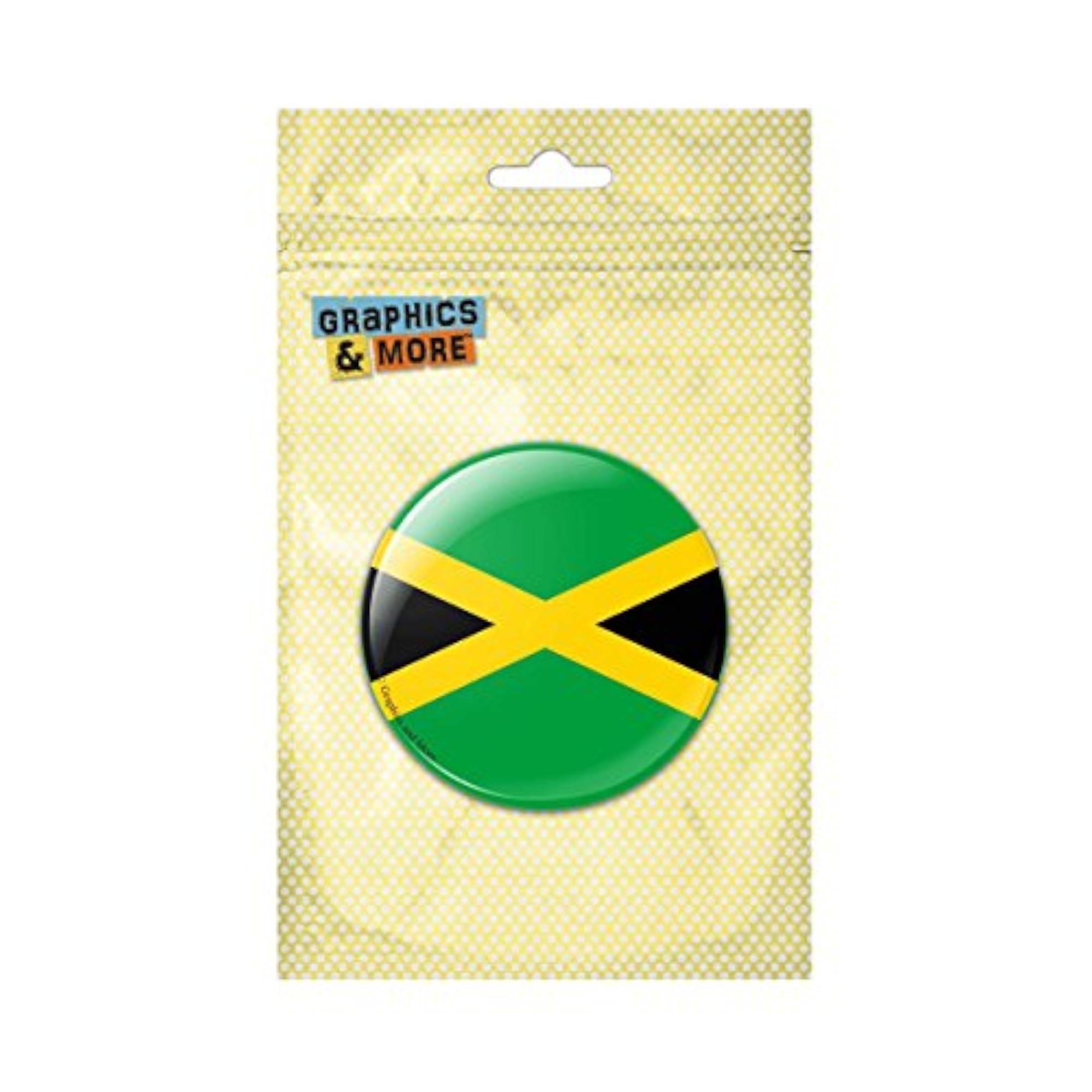 Jamaica National Country Flag Pinback Button Badge