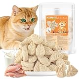 50g Snack Liofilizado de Pollo y Leche de Cabra para Gatos, Crujientes Snack para Gato Perros, Golosinas para Gatos Icas en Antocianinas