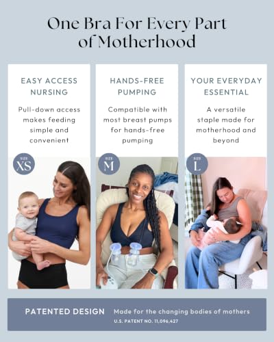 Image of Larken Hands Free Pumping Bra for Breastfeeding | Breast Pump - Maternity Bras for Pregnancy, Pumping & Nursing Bra in One