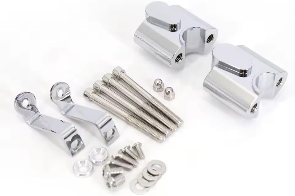 For BMW R 18 R18 Classic 2021 2022 New Motorcycle CNC Aluminum Handlebar Riser 15mm Heightening Clamp Silver Handle Bar Risers