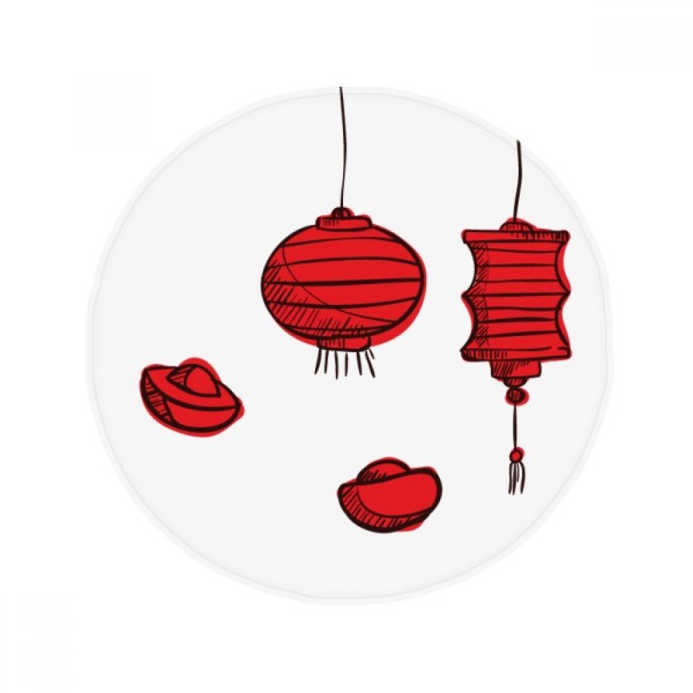 Cadeau tapis lanterne rouge année chinoise du coq pour entrée et salon