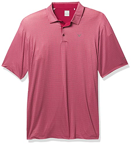 Callaway Men's Swing Tech Jacquard Short Sleeve Golf Polo Shirt, Red Velvet, 2X Large Tall