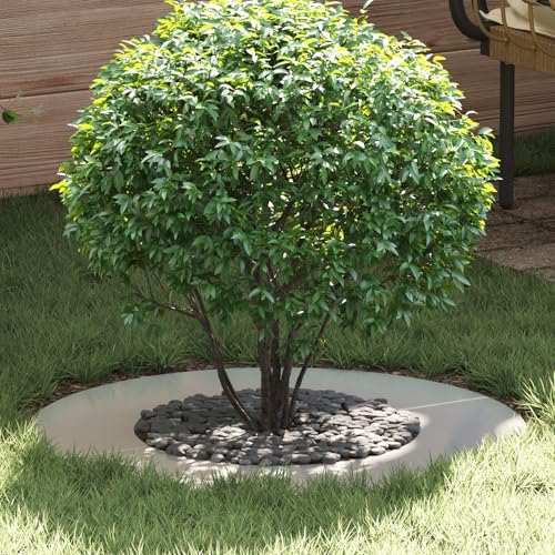 HaoChrymec Verzinkter Metallpflanzkübel mit Robuster Bauweise, Rund, Pflanzkübel Groß Außen, Pflanzkübel Metall, Blumenbeet Balkon, Durchmesser 70 cm