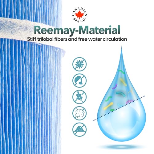 CANADIAN SPA CO. Whirl Pool Filter offen, 336 x 127 x 55 mm, antimikrobieller Schutz, Silberionen-Technologie, Hot Tub Zubehör