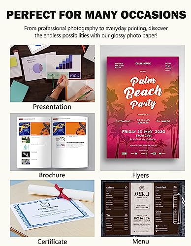 Thin Double-Sided Matte Presentation Photo Paper, Brochure Flyer Paper, 8.5 X 11, 37Lb, 100 Sheets For Inkjet Printer Pikapoka (P8511Yb140Dm) #TOP2