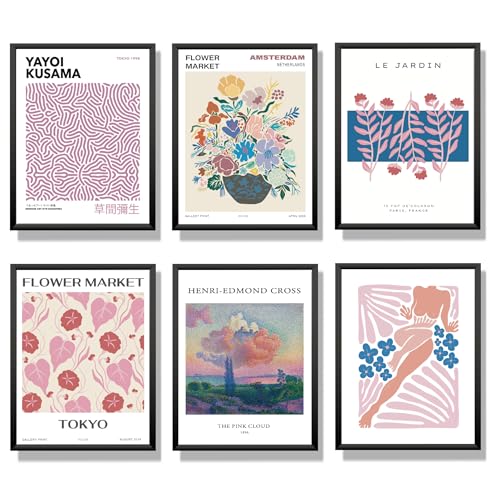 Winund Laminas Decorativas 30x40 cm, SIN MARCO, Set de 6 Posters para pared, cuadros decoracion dormitorios, cuadros decoracion salon modernos, laminas bonitas para enmarcar, laminas decorativas pared