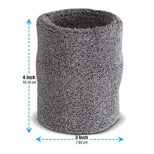 Image of Suddora Arm Sweatbands, Absorbent and Breathable Thick Cotton Bands for Working Out, Gymnastics, Basketball, Tennis, and Football, Multiuse 4-inch Wristbands for Costumes and Cosplay