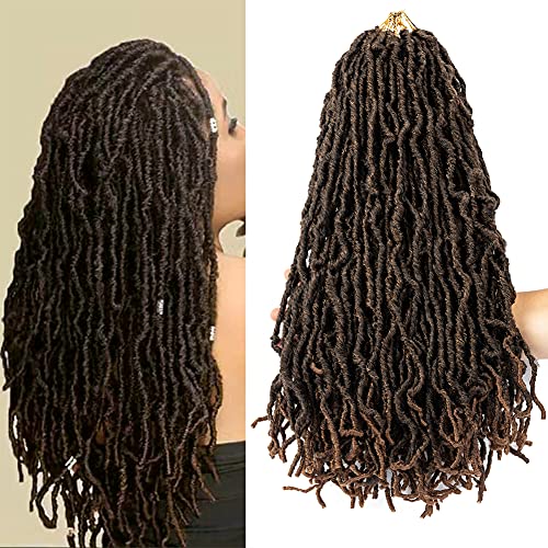 Faux Locs Crochet Hair - 18 Inch Soft Locs 7 Packs Pre Looped Crochet Hair New Faux Locs 21strands/Pack Crochet Hair for Black Women (18inch, 7packs, T30）