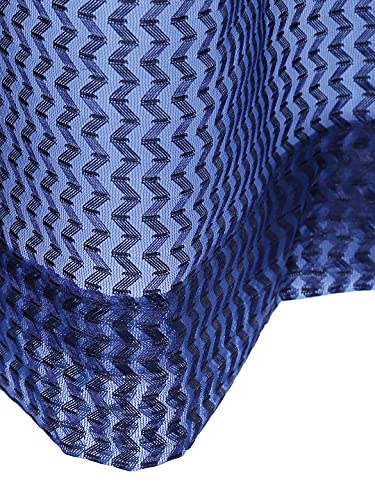 Image of Set of 2 Pcs Sheer Premium Lightweight Tissue Fabric Solid Blue Color Eyelet Door Curtain, 2 Pc Door Curtain 7ft