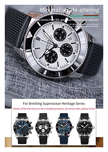 Sangle de montre en silicone tressé 22 mm noir idéale pour le bureau et la plage
