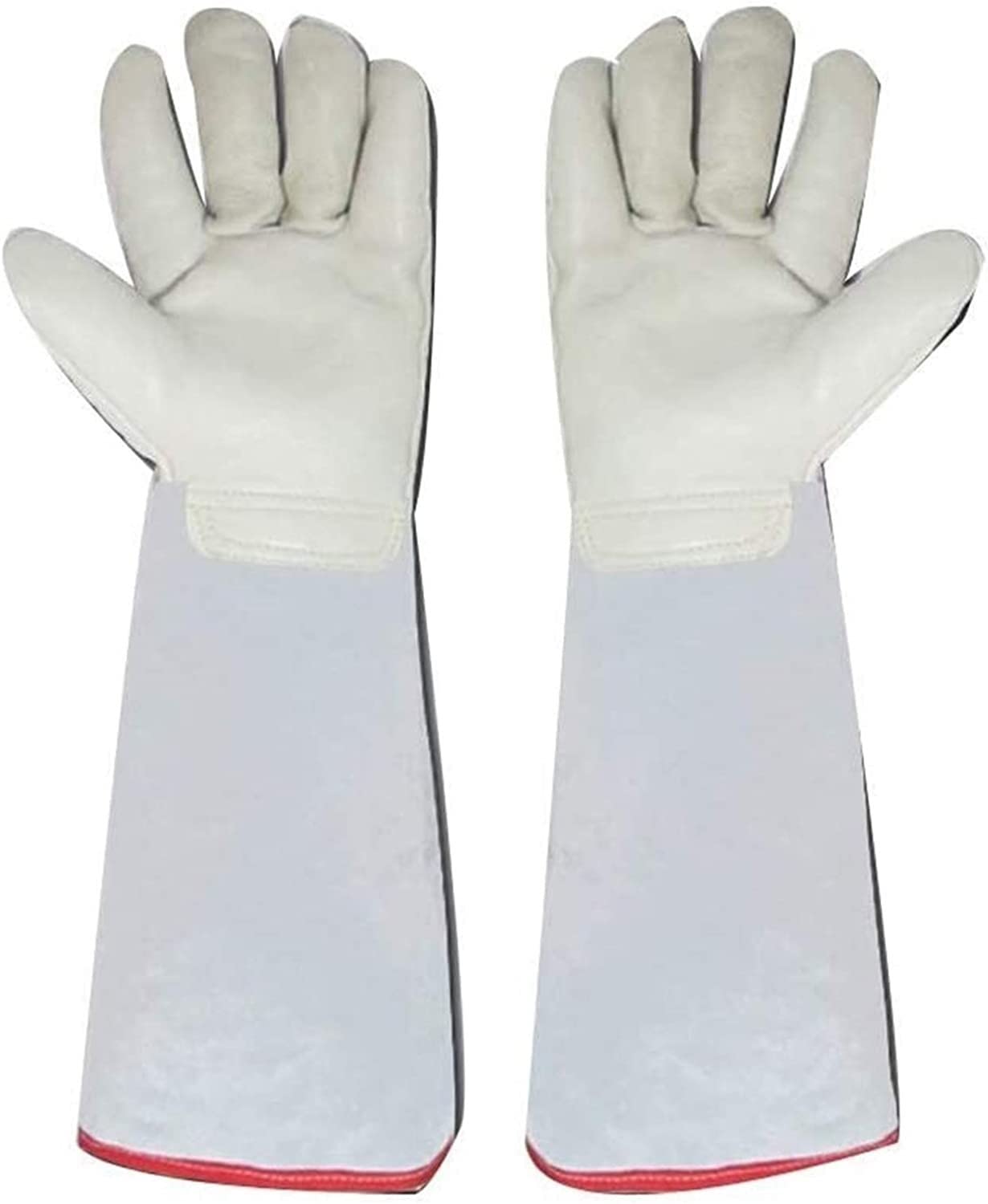 Guanti da Lavoro, Guanti da Saldatura Guanti Resistenti al Calore e ignifughi Stufa ad Alta Temperatura Saldatori Foderati Lunghi Guanti antigelo Impermeabili 46 cm