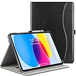 ZtotopCases Case for iPad 11th Generation 11 Inch 2025(A16)/iPad 10th Generation 10.9 Inch 2022, Premium Leather Business Cover with Auto Wake/Sleep, Multi-Angle Stand & Pencil Holder, Black