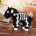 WENYING Zaino Unicorno Punk Scuro da 40 Cm Zaino Gotico Rock Rosa Peluche Scheletro di Cavallo Volante Farcito Borsa A Tracolla Regalo per Gli Amici-40cm,Nero