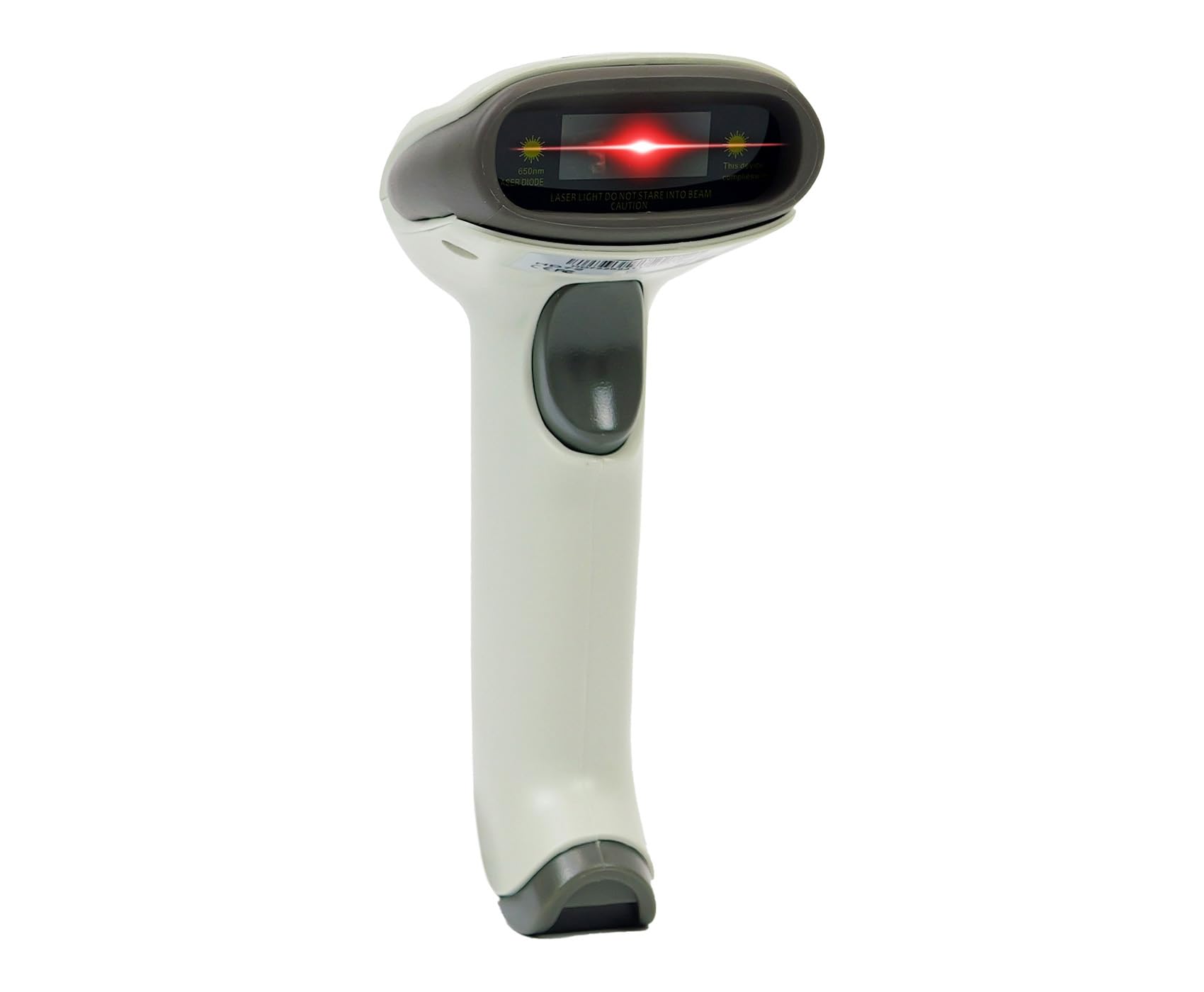 Scanner di Codici a Barre Wireless con Bluetooth, Scansione Manuale, 200 Scansioni al Secondo, Operativo fino a 10 Metri, Custodia Bianca, HDWR HD72