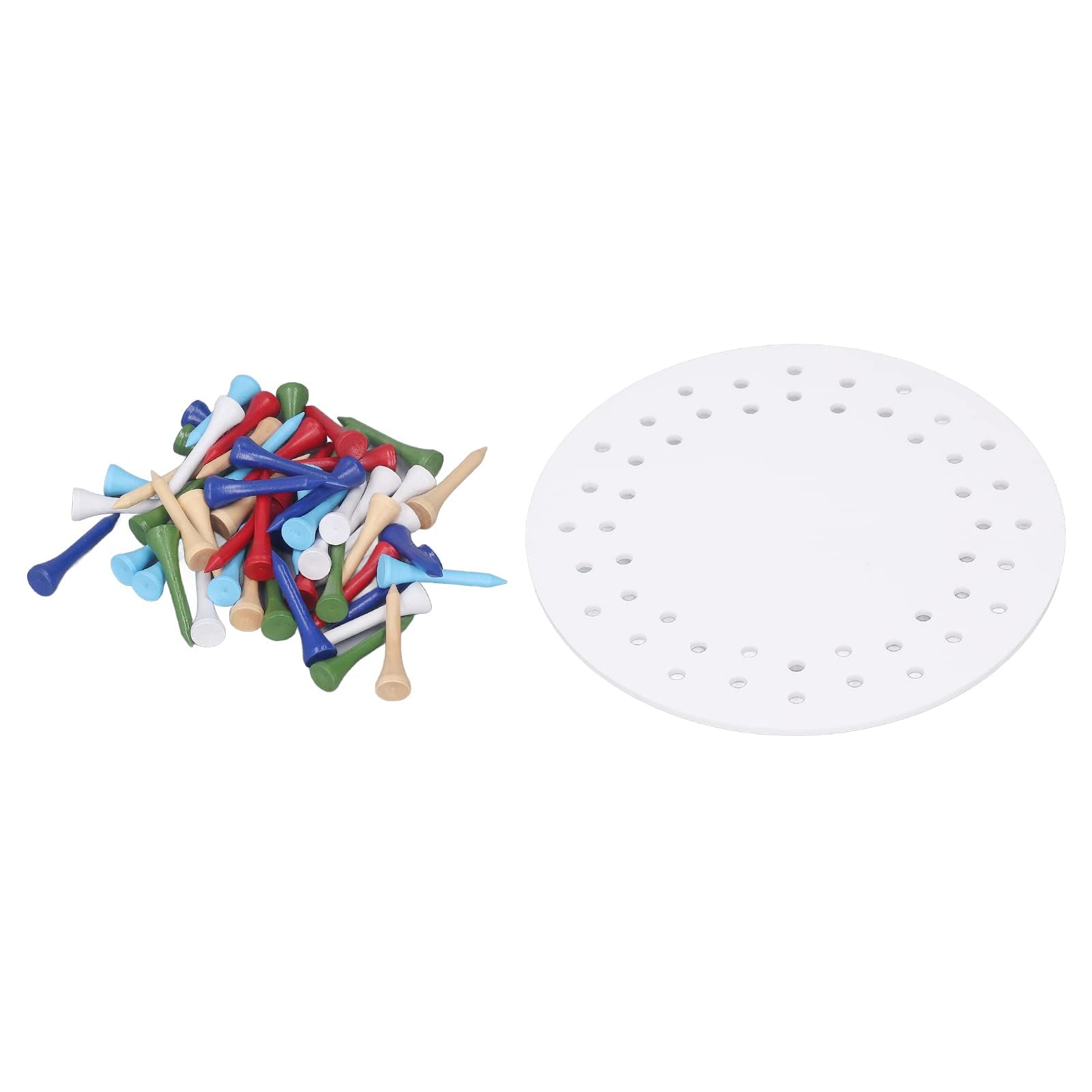 Hand-Augen-Koordinations-Trainingsgerät mit drehbarer Platte und Pin-Einlage – Trainingshilfe für visuelles Training, Farberkennung und feine Lokalisierung, 54 Pins für Kinder