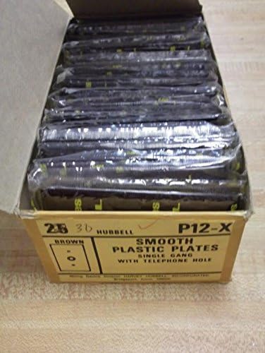 Hubbell P12-X Single Gang Wall Plate Brown (Pack of 30)