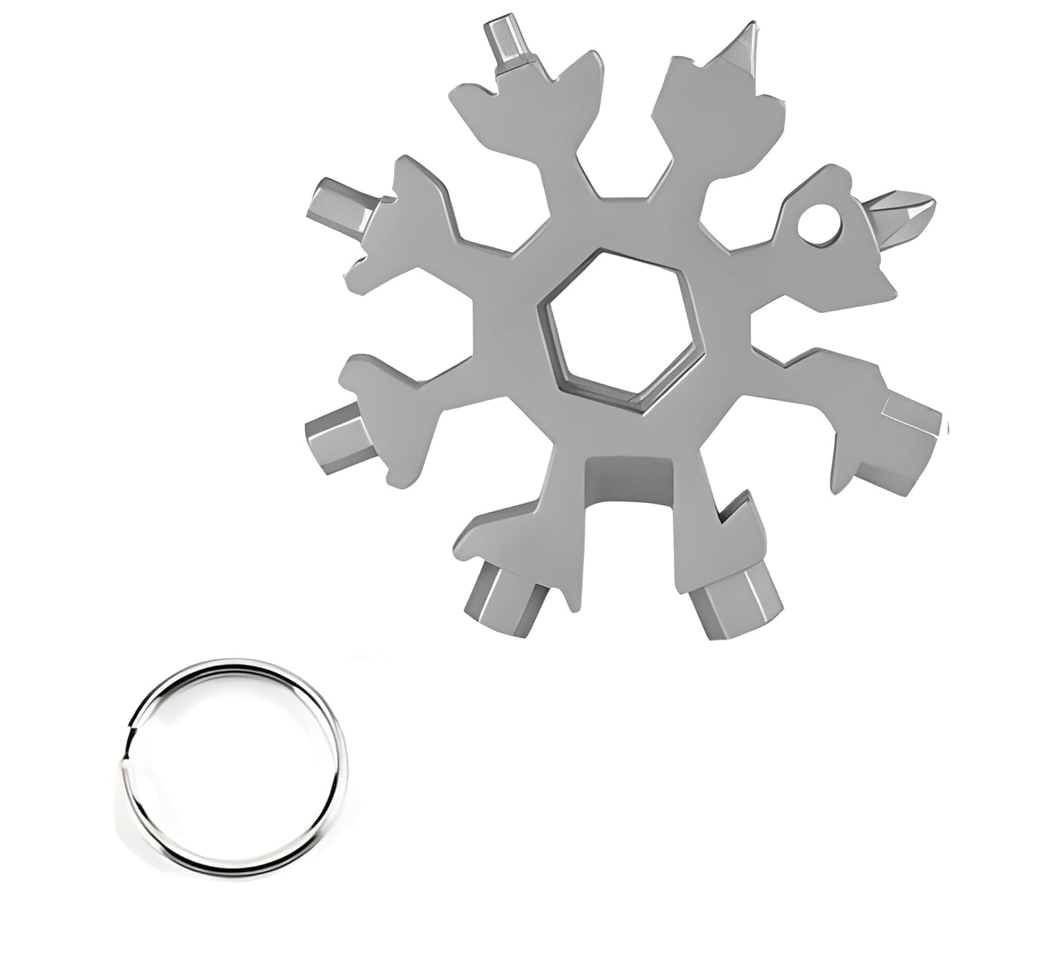 Versatile 18-in-1 Snowflake Multi-Tool with 18 Functions – Compact Utility Tool with Snowflake Design for Outdoors, DIY Projects, and Survival Gear -Unique Snowflake Design-picture-34