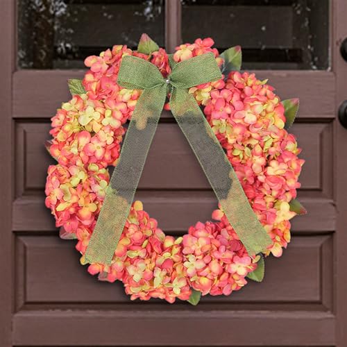 Couronne de fleurs Noël 2pc suspension porte d'automne