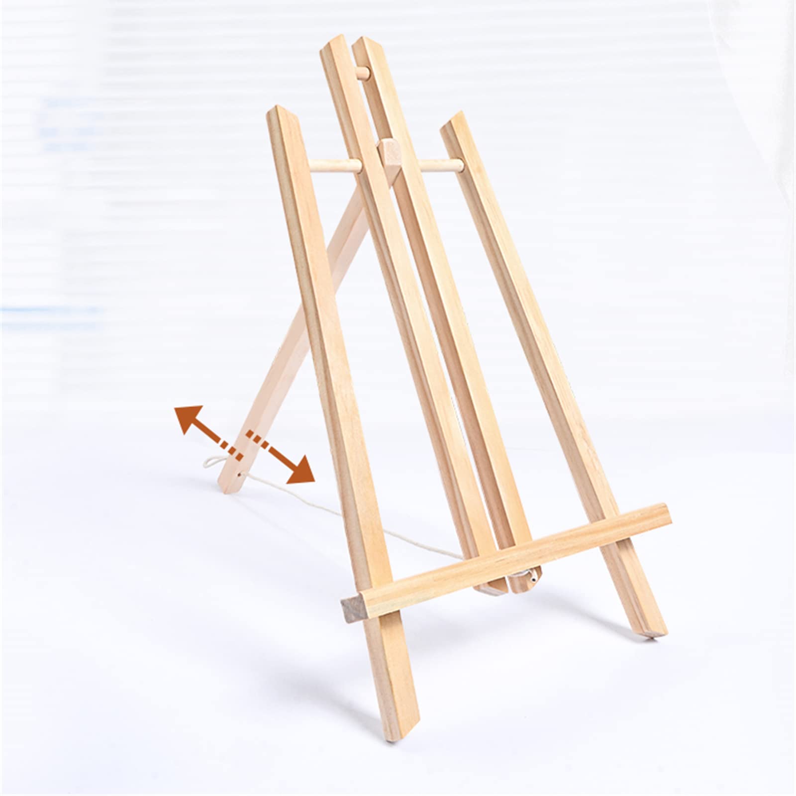 Cavalletto Piccolo Pieghevole per Arte, Mini cavalletto in Legno, cavalletto da Tavolo, espositore per fiere Artigianali, Matrimoni - 30/40