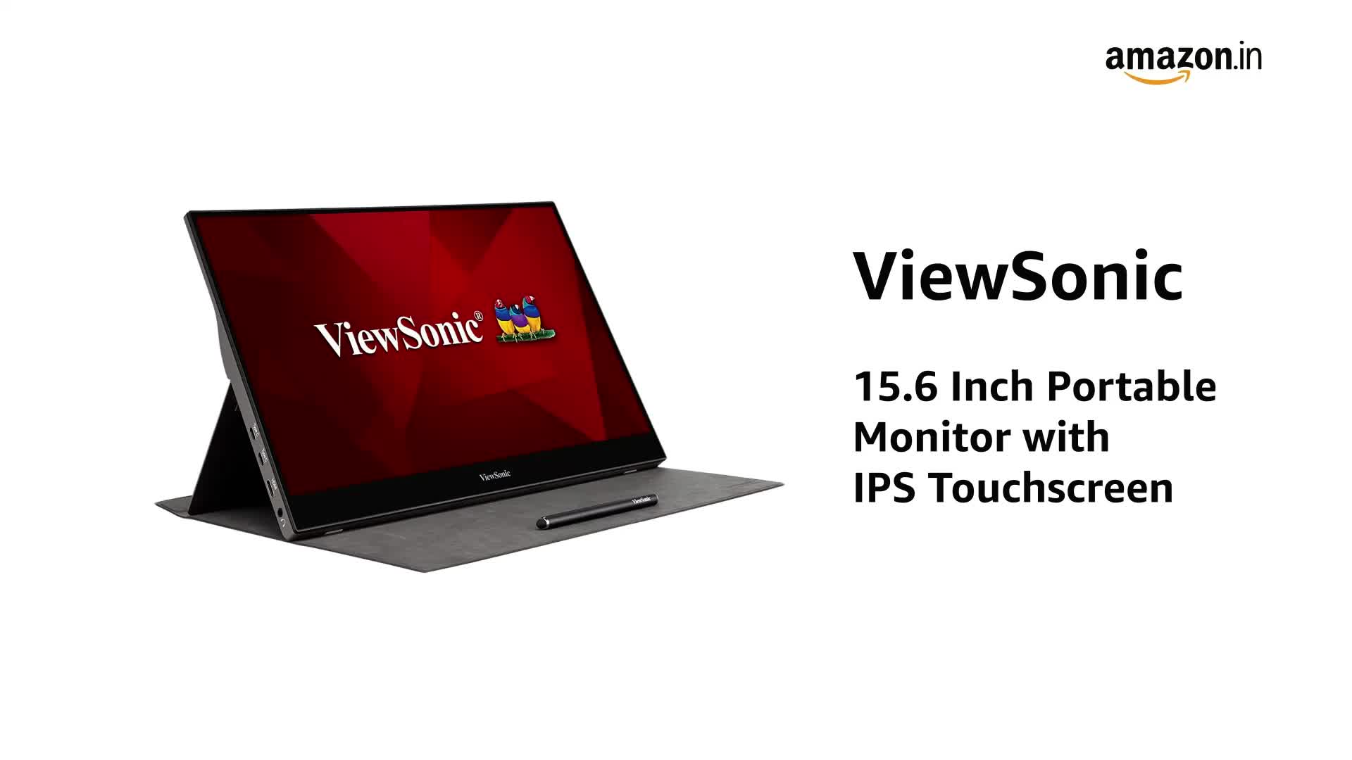 ViewSonic Touch Portable Monitor TD1655 16-inch(40.64cm) Full HD