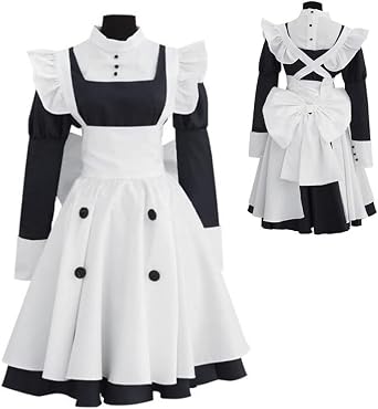 Kuroshitsuji Mey-Rin Maid Cosplay Costume Halloween Full Set For Women