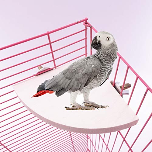 image for LSSH Bird Perch Platform Stand，Wood Perch Bird Platform Parrot Stand