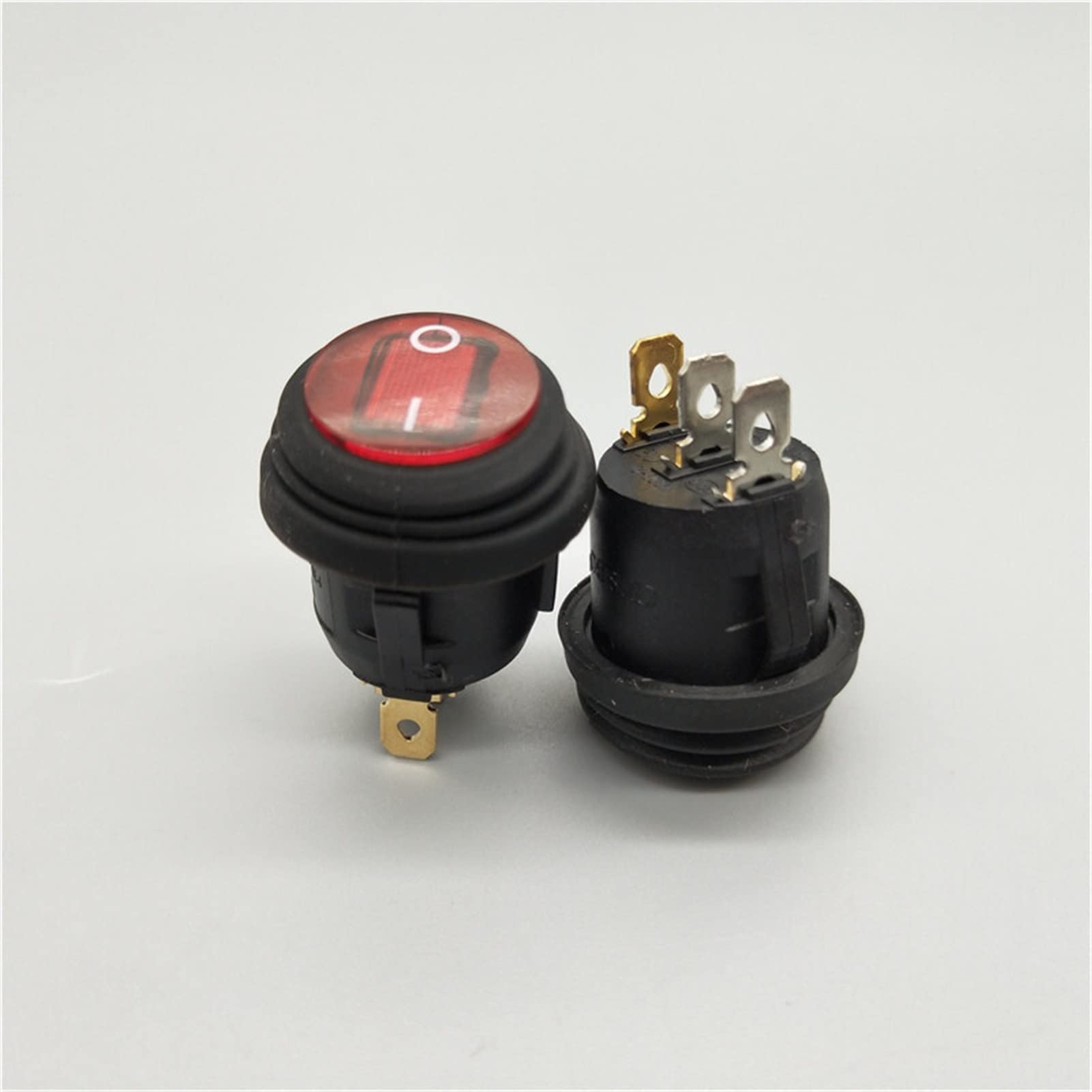 Interrupteur à bascule pour bateau et véhicule avec témoin LED rouge 220V rond