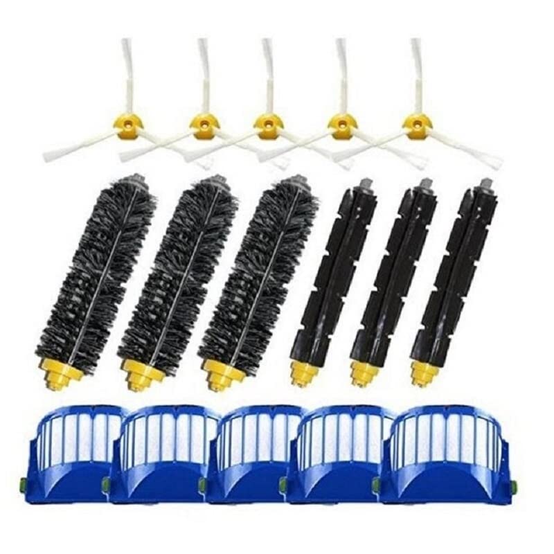 Setola;battitore Flessibile;Spazzola armata ;Filtro Aero Vac/Adatto for IRobot Roomba 600 620 630 650 660 Spazzare Robot Set (Color : Dark Grey)