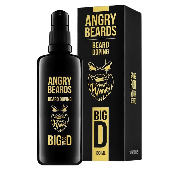 Preparat na porost brody Angry Beards Beard Doping 100ml | Odżywia skórę i brodę | Pobudza Twój zarost do wzrostu | Beard Doping Big D o pojemności 100ml starcza na ok. 3 miesiące stosowania.