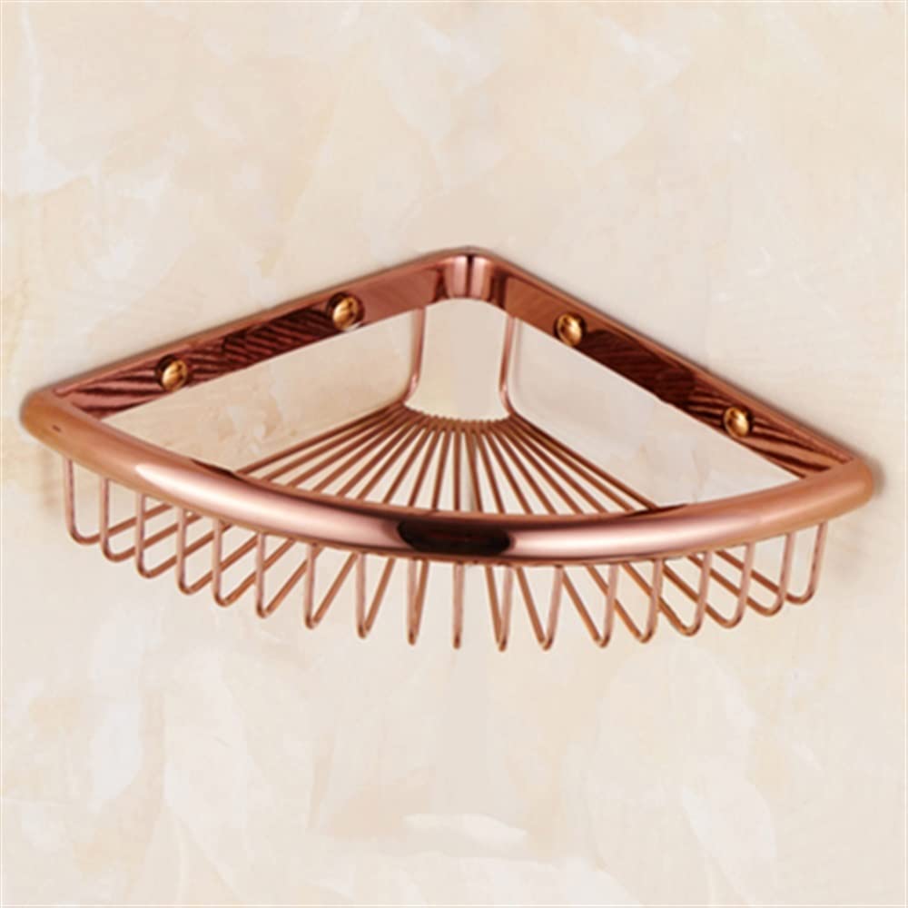 ZJHFFFG Corner Shower Caddy Floating Shelves Bathroom Shelfs Crystal Brass Storage Rack Shampoo Holder Bathroom Accessories Wall Mounted