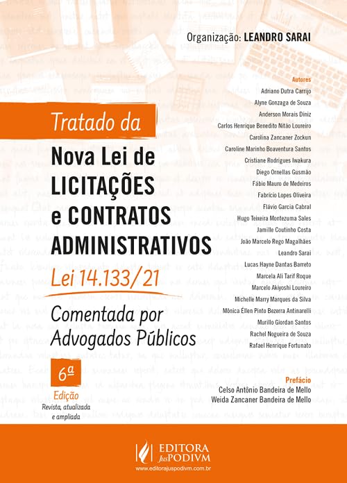 Capa de Tratado da Nova Lei de Licitações e Contratos Administrativos: Lei 14133/21 Comentada por Advogados Públicos (2026) Juspodivm