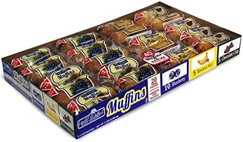 Muffins Variety Pack (20 twin packs - 8 Blueberry Muffins, 12 Chocolate Chip Muffins) by Uncle Wally's Total :40 muffin