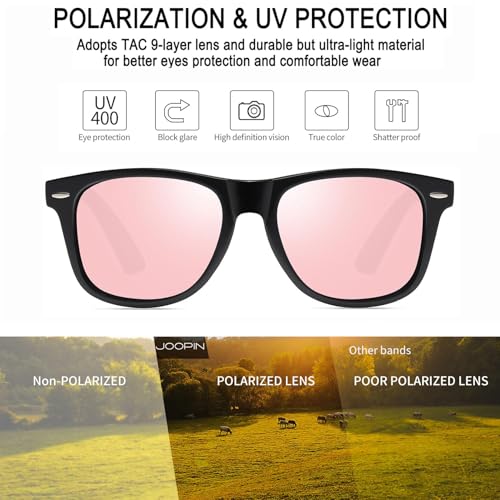 Image of Joopin Square Sunglasses Polarized UV400 Designer Sun Glasses Men Women