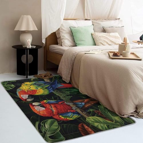 Tapete decorativo rectangular Zydzarrx 2x3 ft rojo verde miniatura 4