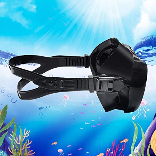 Omgear Diving Mask Snorkeling Gear Kids Adult Snorkel Mask Dive Goggles Silicone Swim Glasses With Nose Cover For Scuba Free Diving Spearfishing Neoprene Strap Cover Impact Resistance (Black) #TOP3