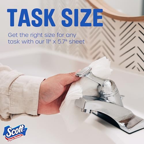 Image of Scott Paper Towels, Task Size, 30 Family Double Rolls (119 Sheets Per Roll)