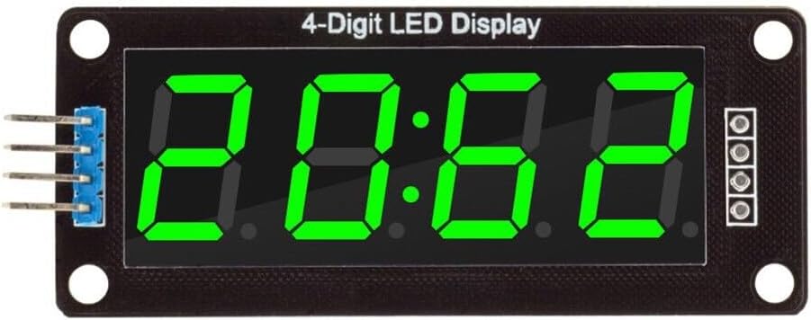 LED Display Module 0.56 Inch Four Digit Seven Segment Tube Common Anode RGB Clock for Arduino DIY Electronics Projects(Blue)