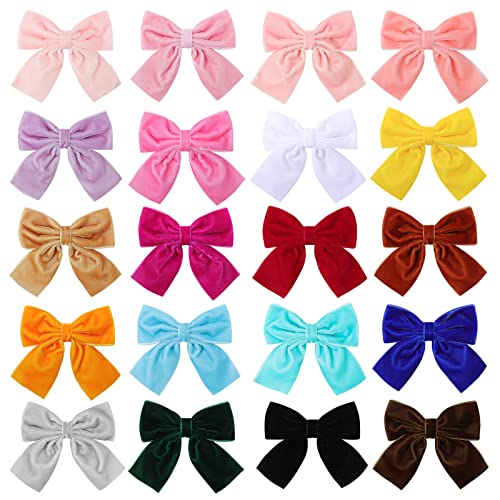 Spenlly 4.3 Inch Velvet Hair Bows Clip Big Hair Bow Clip Hair Barrettes Hair Accessories For Baby Girls Kids Teens (Deep Blue) #TOP4