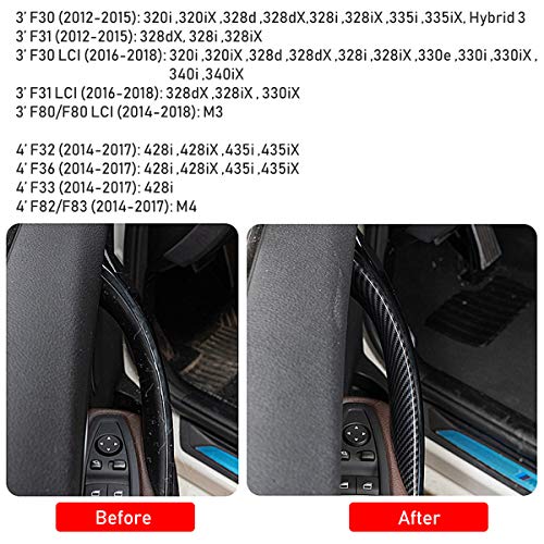 Jaronx 2 capas de maçaneta de porta compatíveis com BMW série 3/4 do lado do motorista e do passagei