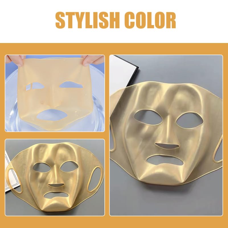 Healvian Reusable Silicone Face Mask Covers with 3D Ear Hook Fixing Tape for Secure Fit Anti-Wet Protection and Comfortable Skin Care 3 Pieces - Image 3