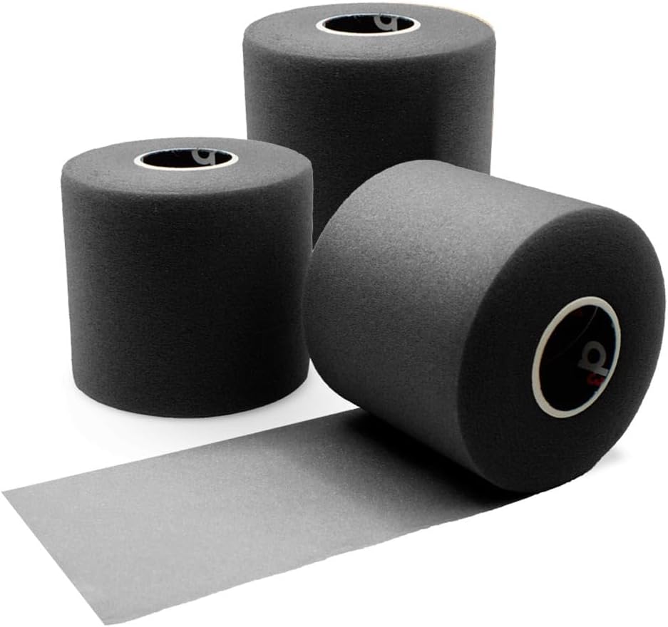 Foam Underwrap Black 2.75" x 30 Yards (3 Rolls) Athletic Pre-Tape Wrap Chafe-Free Protective Physio Sports Lightweight Shinguard Hairband Joint Strapping