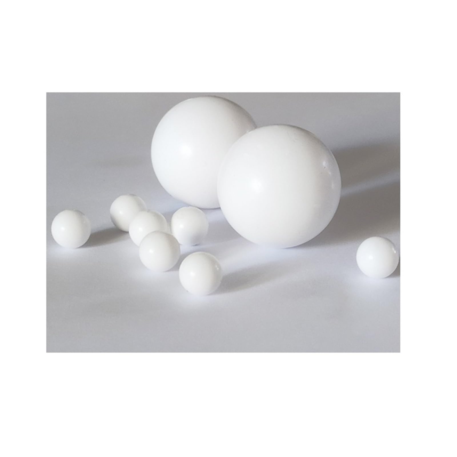 ZHGUIMING Palline di plastica PTFE Perle di plastica solida PTFE 2/4/8/10/18/25mm resistenti ad alte e basse temperature(5Pcs,12mm)