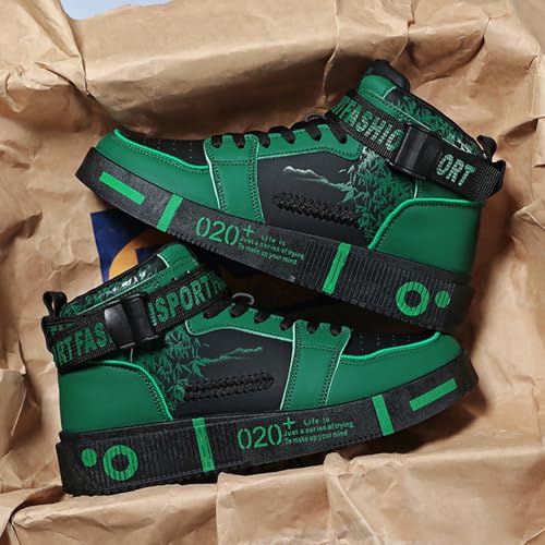 Men's Fashion Sneakers High Top Skate Shoes Stylish Street Sneakers Casual Sports Walking Shoes2