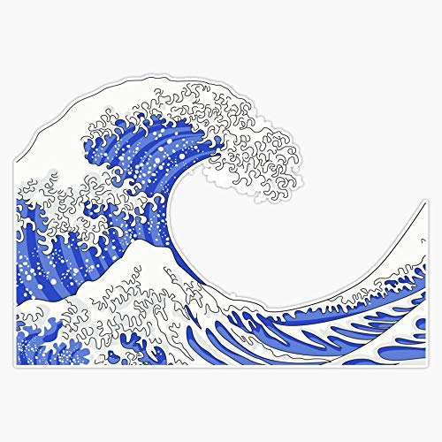 Great Blue Wave Vinyl Waterproof Sticker Decal Car Laptop Wall Window Bumper Sticker 5'