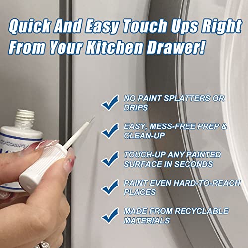 Cocomfix Appliance & Porcelain Paint Touch Up, Porcelain Repair Kit, High-Gloss White Touch Up Paint For Kitchen & Bathrooms: Sinks, Bathtubs, Appliances, Metal, Tile, Fiberglass. (Litra White) #TOP4