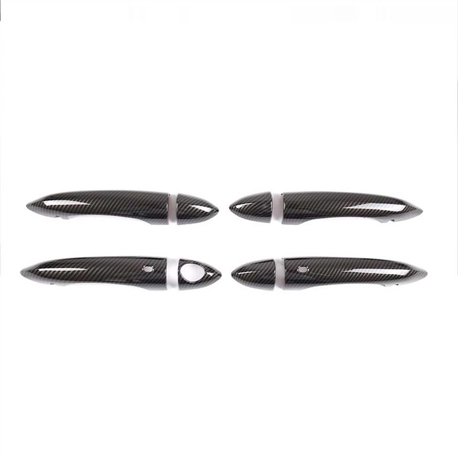 Kjhopy Carbon A Exterior Door Handle Cover Trim Molding Catch Overlay Garnish Cap Protector For Alfa-Romeo For Giulia For Stelvio 15-20 Exterior Door Handle(Carbon A)