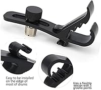 Vista 4 de Watris Veiyi - Clips para micrófono de tambor - 4 piezas, abrazaderas de montaje a prueba de golpes